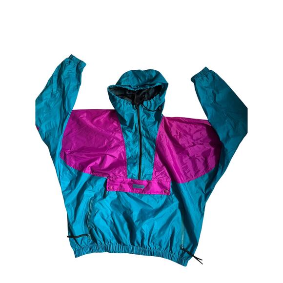 Men's Vintage Large Columbia 90's Pullover Rain Jacket Windbreaker - Picture 1 of 4